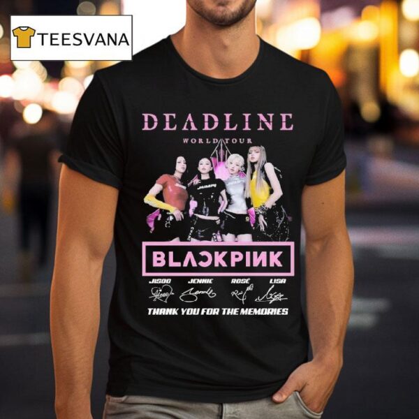 Blackpink Deadline World Tour Thank You For The Memories Signatures T Shirt