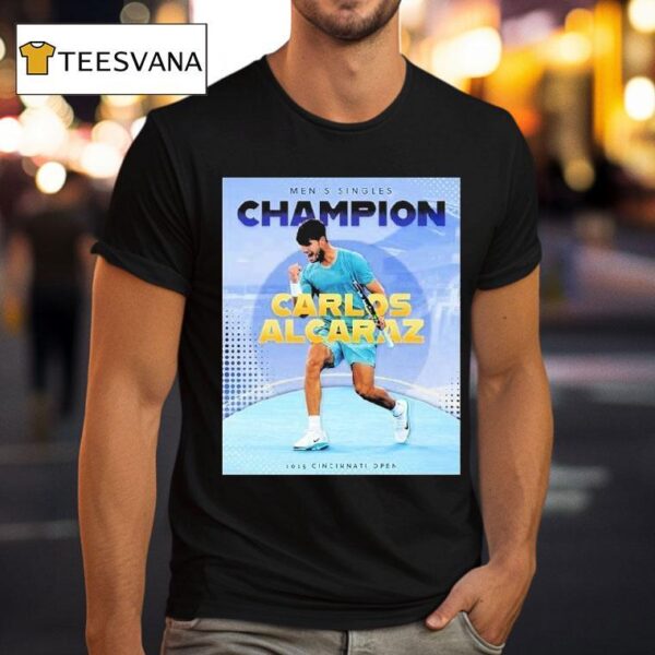 Carlos Alcaraz Tennis Spanish Claims First Cincinnati Open Men Singles Champions T Shirt
