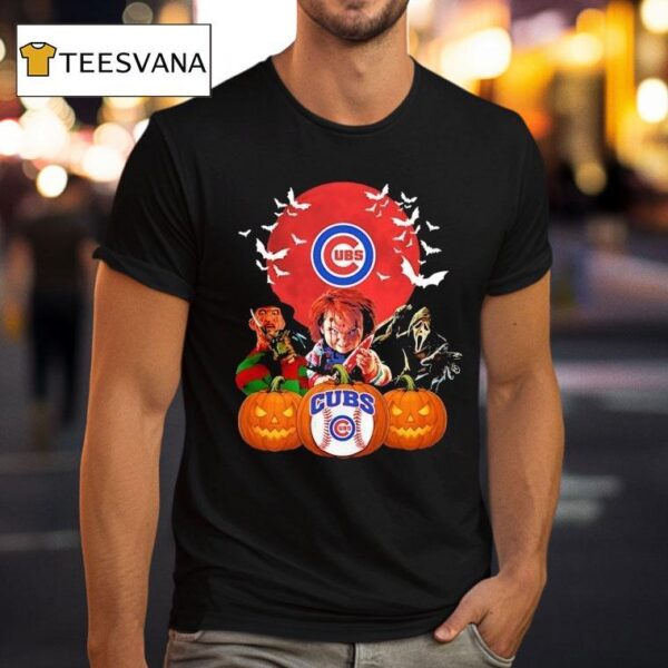 Chicago Cubs Chucky Freddy Krueger And Ghostface Horror Movie Halloween T Shirt