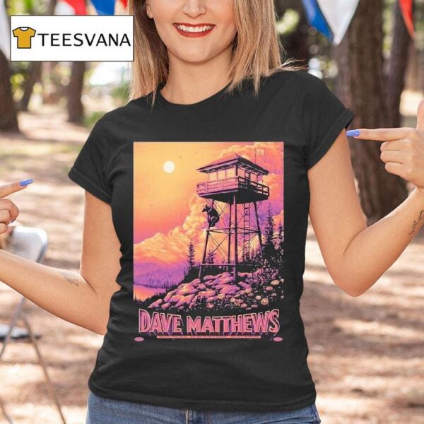 Dave Matthews Band Big Sky Montana Night Venue At Big Sky Events Arena On August T Shirt