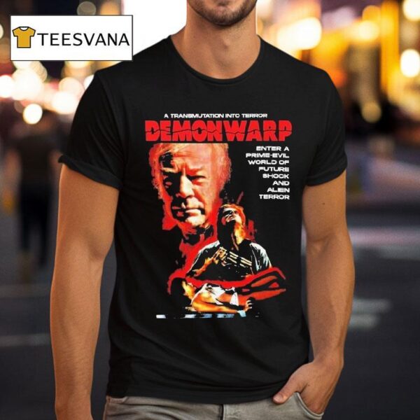 Demonwarp A Transmutation Into Terror Enter A Prime Evil World Of Future Shock And Alien Terror T Shirt