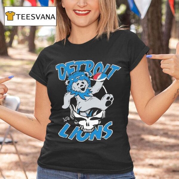 Detroit Lions Nfl X Grateful Dead Bear T Shirt