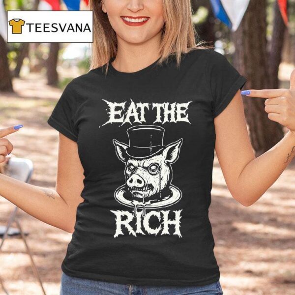 Eat The Rich Pig Head T Shirt
