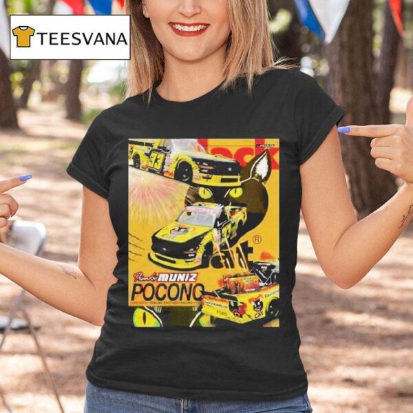 Frankie Muniz Pocono Black Cat Racing Truck T Shirt