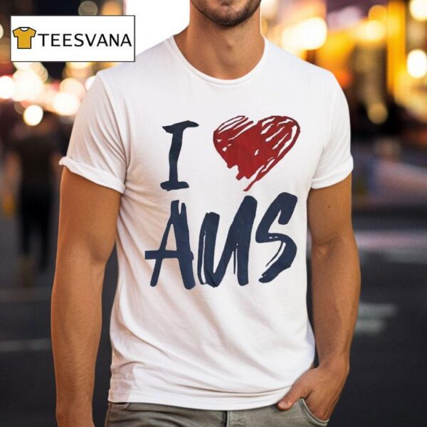 I Love Aus T Shirt