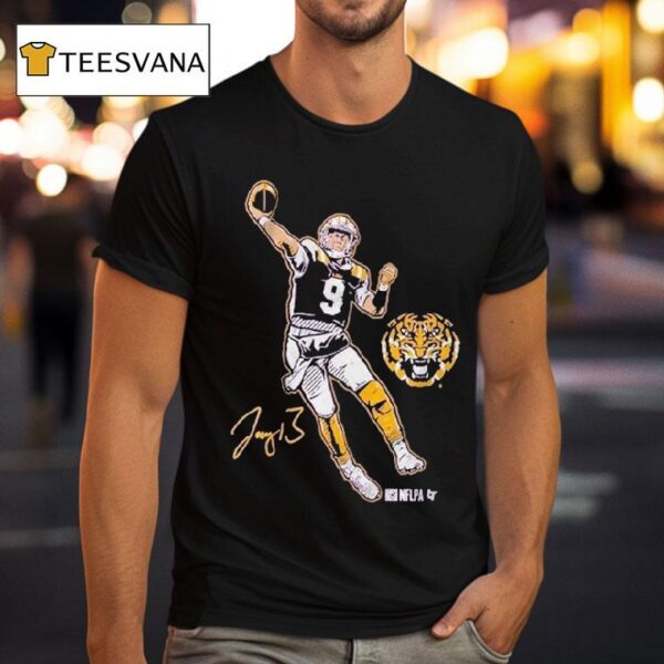 Joe Burrow Superstar Pose Lsu Tigers T Shirt
