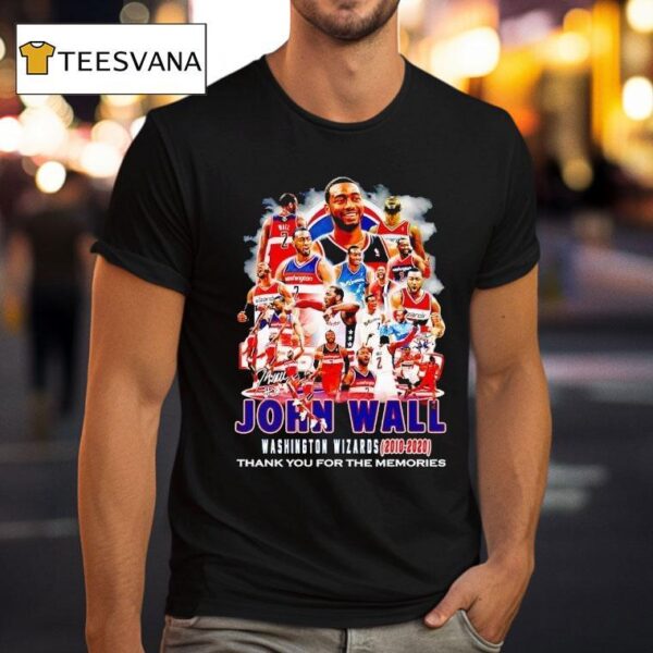 John Wall Washington Wizards Thank You For The Memories Signature T Shirt