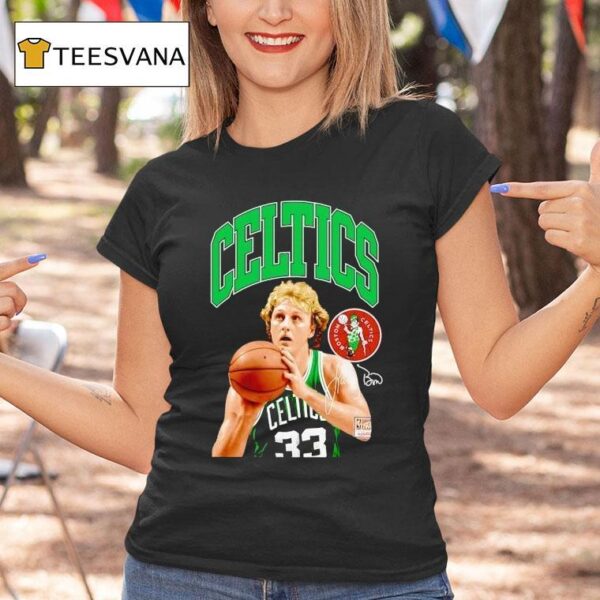 Larry Bird Boston Celtics Basketball Signature T Shirt