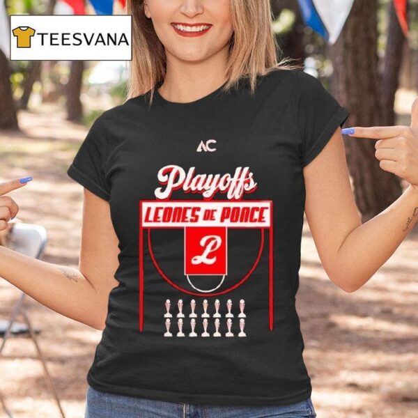 Leones De Ponce Basketball Playoffs Trophy T Shirt