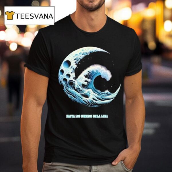 Mar Lara Sudadera Cuernos De La Luna Moon Waves T Shirt
