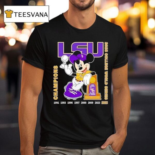 Mickey Mouse Lsu Tigers Ncaa Men S College World Series Champions T Shirt