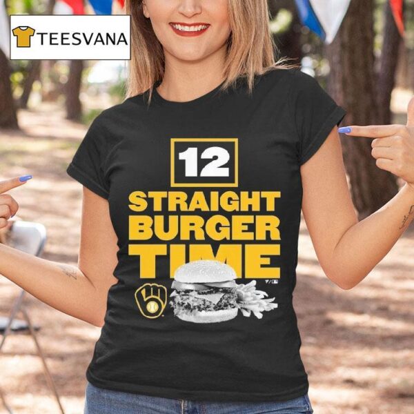 Milwaukee Brewers Straight Burger Time T Shirt