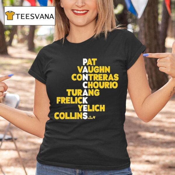 Milwaukee Brewers Pancakes Pat Vaughn Contreras Chourio Turang Frelick Yelich Collins Names T Shirt