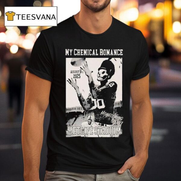 My Chemical Romance Homecoming Game Metlife Stadium August Football T Shirt