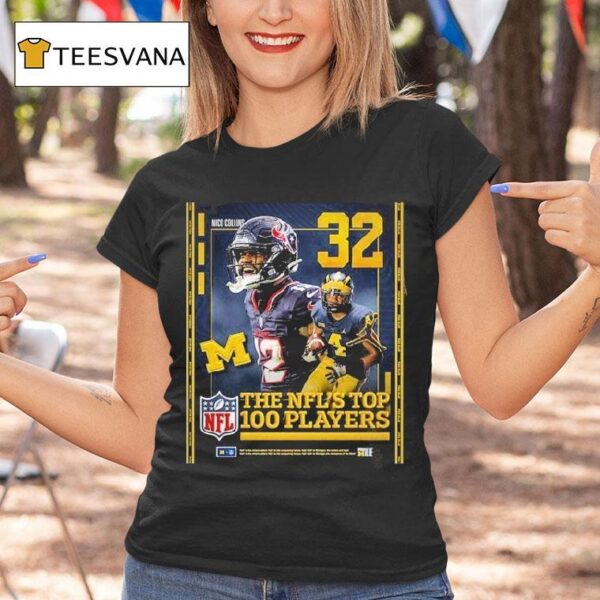 Nico Collins Sports At In On Nfl Top Highlight Nfl American Football Michigan Wolverines T Shirt