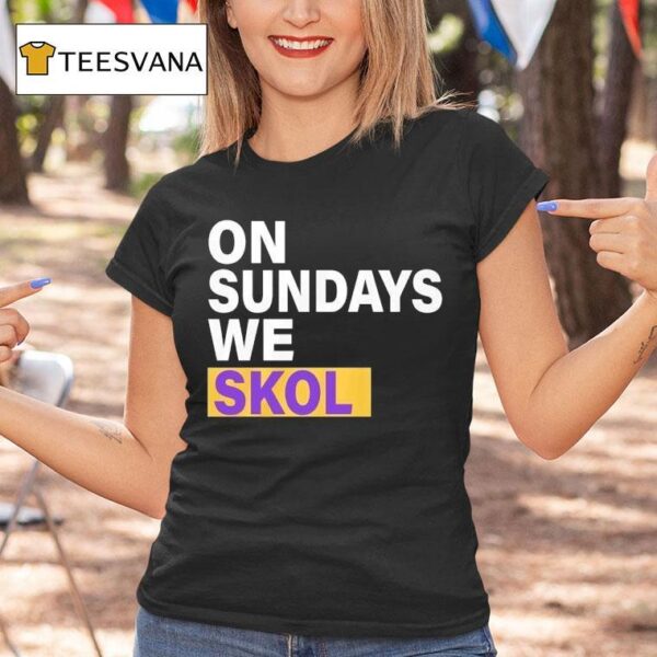 On Sundays We Skol Jj Mccarthy Minnesota Vikings T Shirt