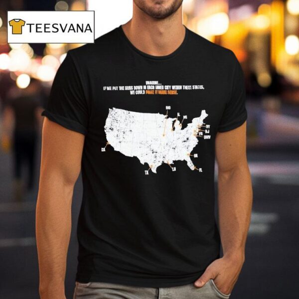 Paper Plane Imagine If We Put The Guns Down In Each Inner City Within These States We Could Make It Make Sense Everytown Usa T Shirt