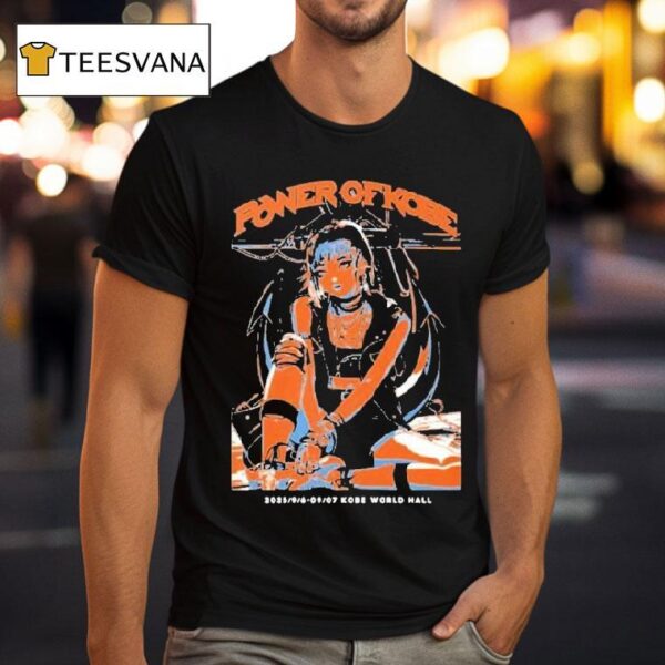 Power Of Kobe Event Dates With Anime Manga Character Style Punk Rock T Shirt