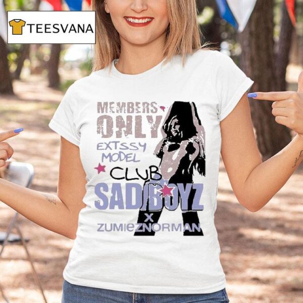 Sad Boyz X Zumiez Norman Members Only Extssy Model Club T Shirt