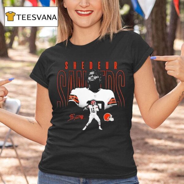 Shedeur Sanders Cleveland Browns Black Humble Shadow Player T Shirt