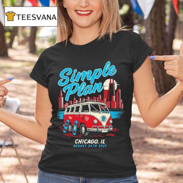 Simple Plan Tour Chicago Il T Shirt
