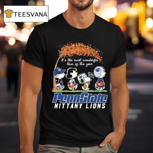 Snoopy The Peanuts Penn State Nittany Lions It S The Most Wonderful Time Of The Year T Shirt