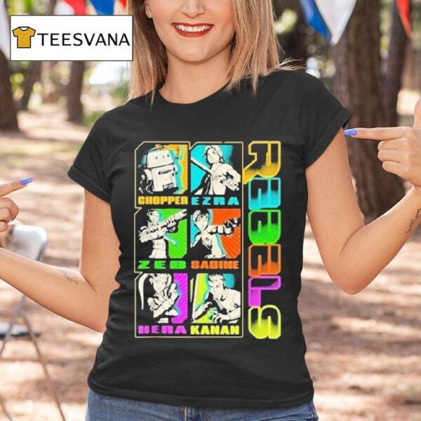 Star Wars Rebels Stacked Character Panels Mashup T Shirt
