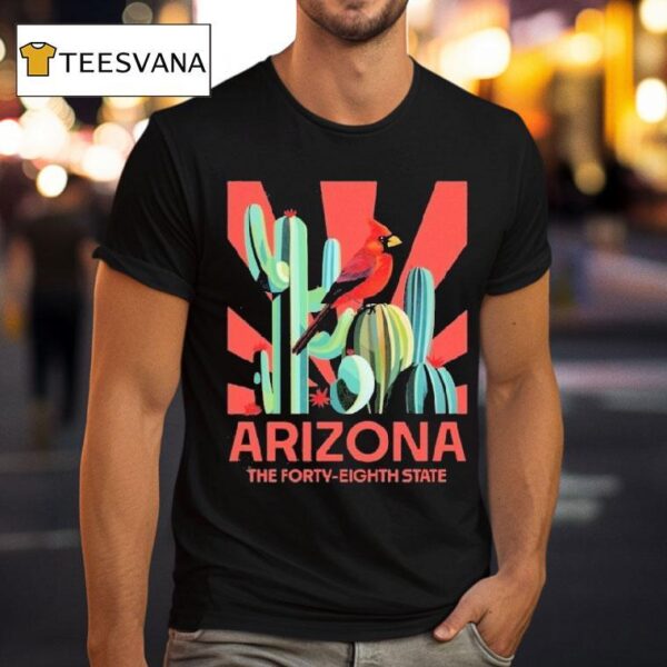 State Forty Eight Arizona Desert Cardinal T Shirt