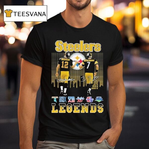 Terry Bradshaw X Ben Roethlisberger Slers Legends Signatures T Shirt