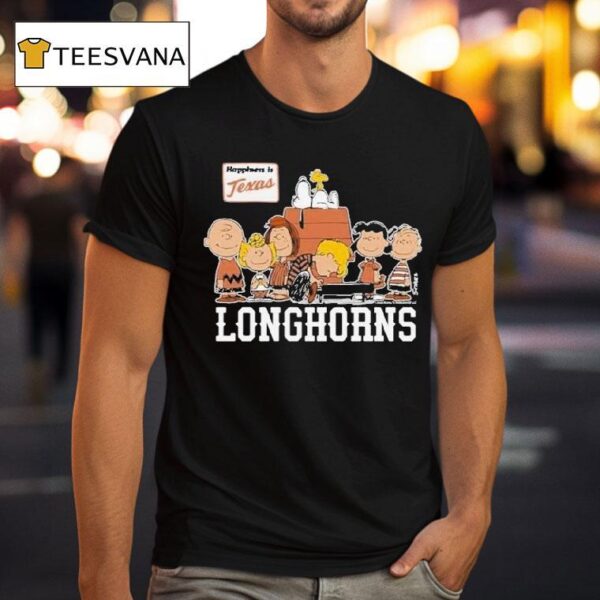 Texas Longhorn X The Peanuts The Gang Happiness Is Texas T Shirt