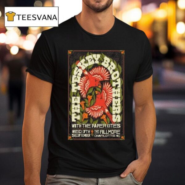 The Teskey Brothers Charlotte Nc Fall Tour T Shirt