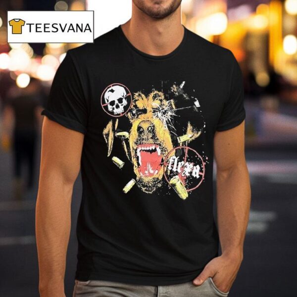 Top Flexana Angry Dog T Shirt