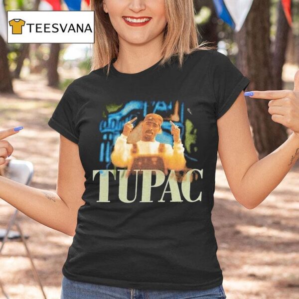 Tupac Shakur Middle Fingers T Shirt