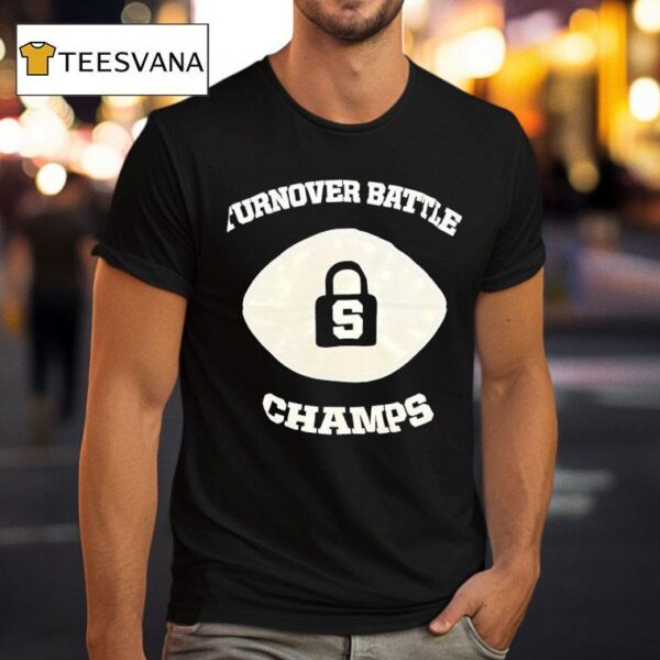 Turnover Battle Champs Football Lock T Shirt