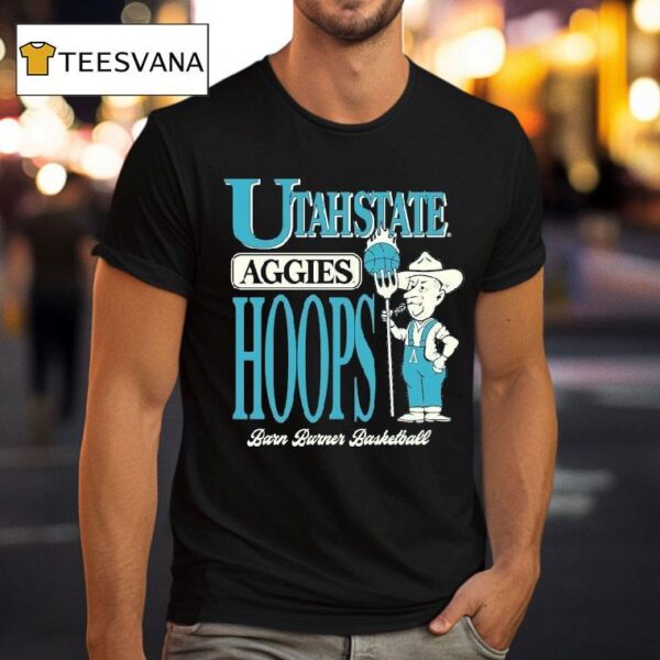 Utah State Aggies Barn Burner Farmer Hoops T Shirt
