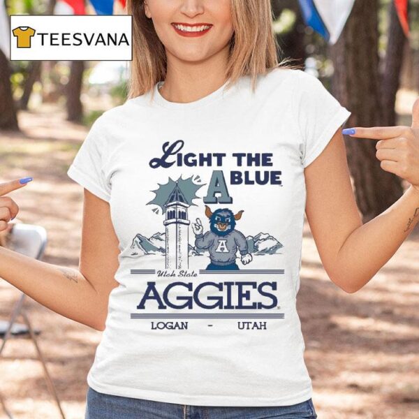 Utah State Aggies Light The Blue A Logan Masco T Shirt