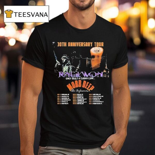 Wu Tang Clan Th Anniversary Tour Dates For November And December In Portland Or With Mobb Deep And Raekwon T Shirt