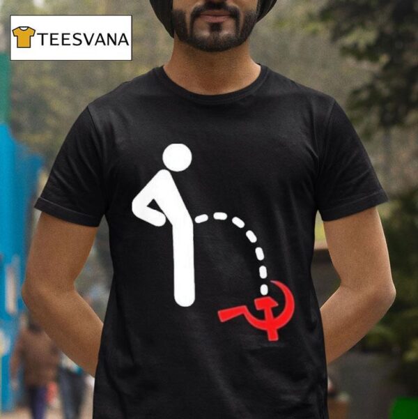 Anti Communism Anti Socialism Pee T Shirt