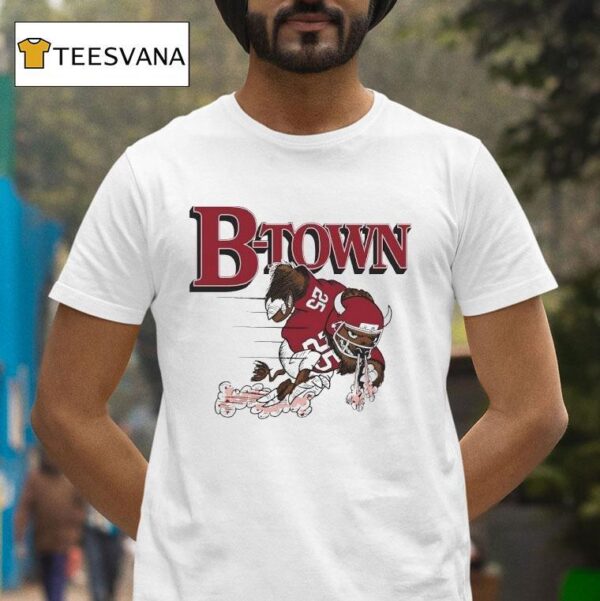 B Town Indiana Hoosiers Mascot Football T Shirt