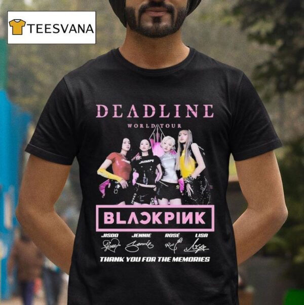 Blackpink Deadline World Tour Thank You For The Memories Signatures T Shirt