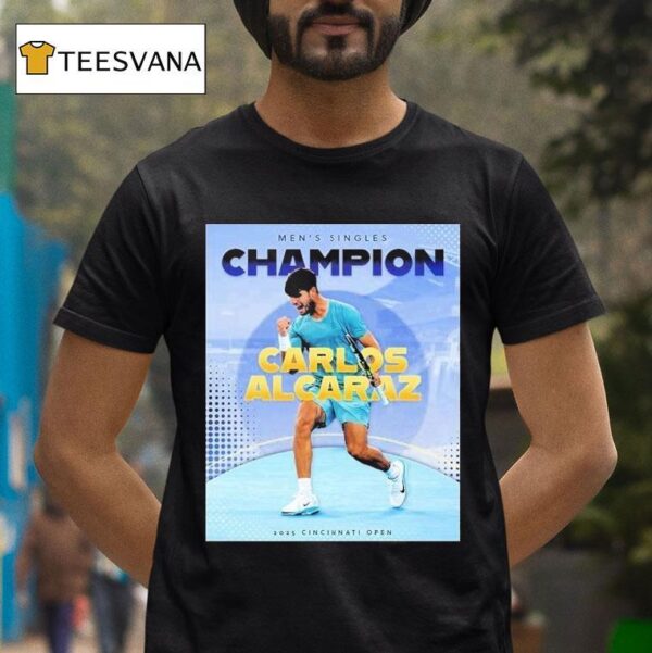 Carlos Alcaraz Tennis Spanish Claims First Cincinnati Open Men Singles Champions T Shirt