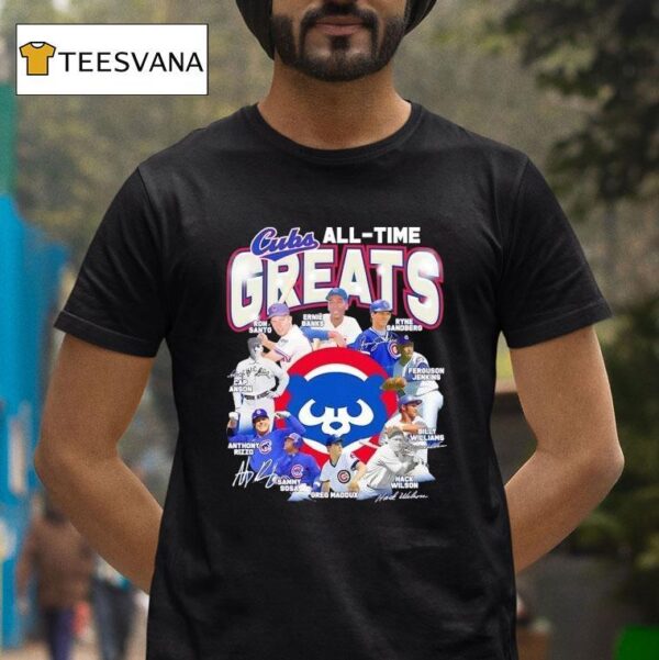 Chicago Cubs All Time Greats Legends Signatures T Shirt