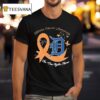 Detroit Tigers Uterine Cancer Awareness No One Fights Alone T Shirt