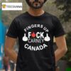 Fingers Up Fuck Carney Canada T Shirt