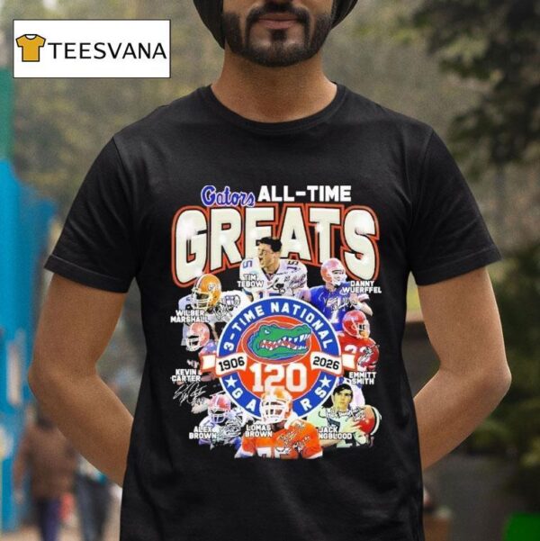 Florida Gators All Time Greats Time National Years T Shirt