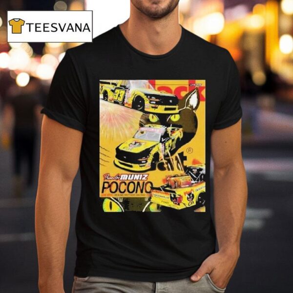 Frankie Muniz Pocono Black Cat Racing Truck T Shirt