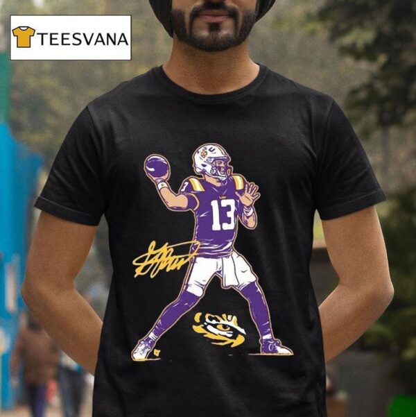 Garrett Nussmeier Superstar Pose Lsu Tigers T Shirt