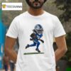 Jahmyr Gibbs Detroit Lions Fooyball Cartoon T Shirt