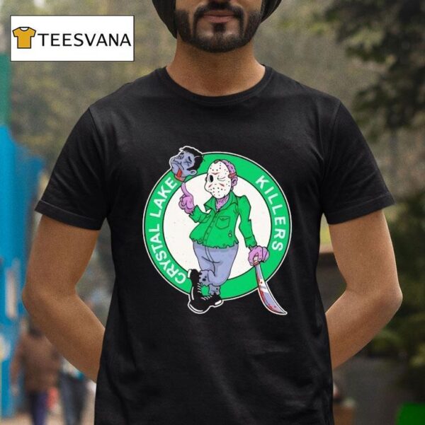 Jason Voorhees In The Style Of The Boston Celtics Logo T Shirt