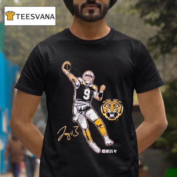 Joe Burrow Superstar Pose Lsu Tigers T Shirt